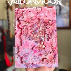 NEW Anime Acrylic Shake Notebook Journal sketchbook Diary Sailor Moon Pink Goth